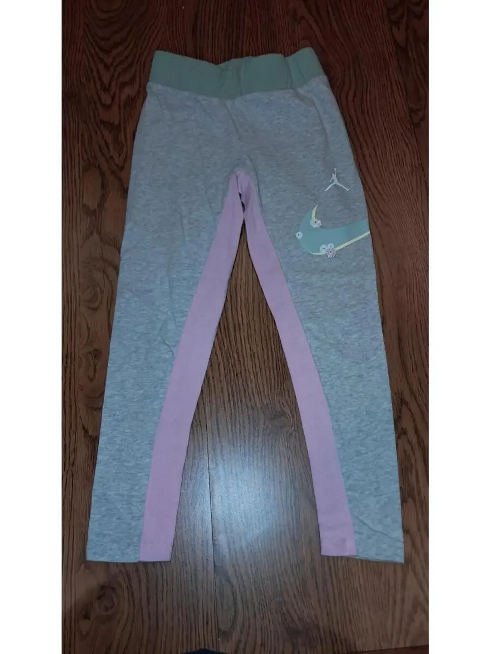Nike Air Jordan Girls Leggings Pjnk‎ And Grey Athletic Small 8-10